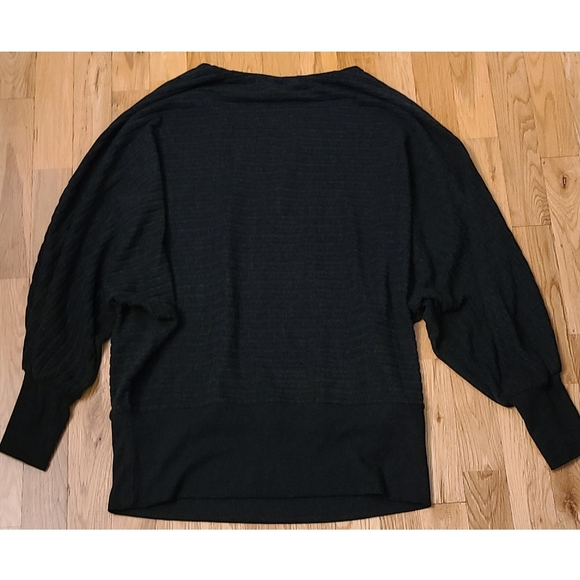 Saturday Sunday Anthropologie Gray Ribbed Velour Shawna Hacci Sweater Size Small - Picture 7 of 9